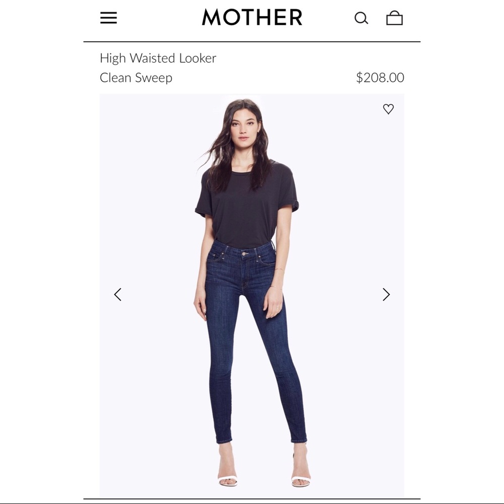 MOTHER High Waisted Looker in Clean Sweep
